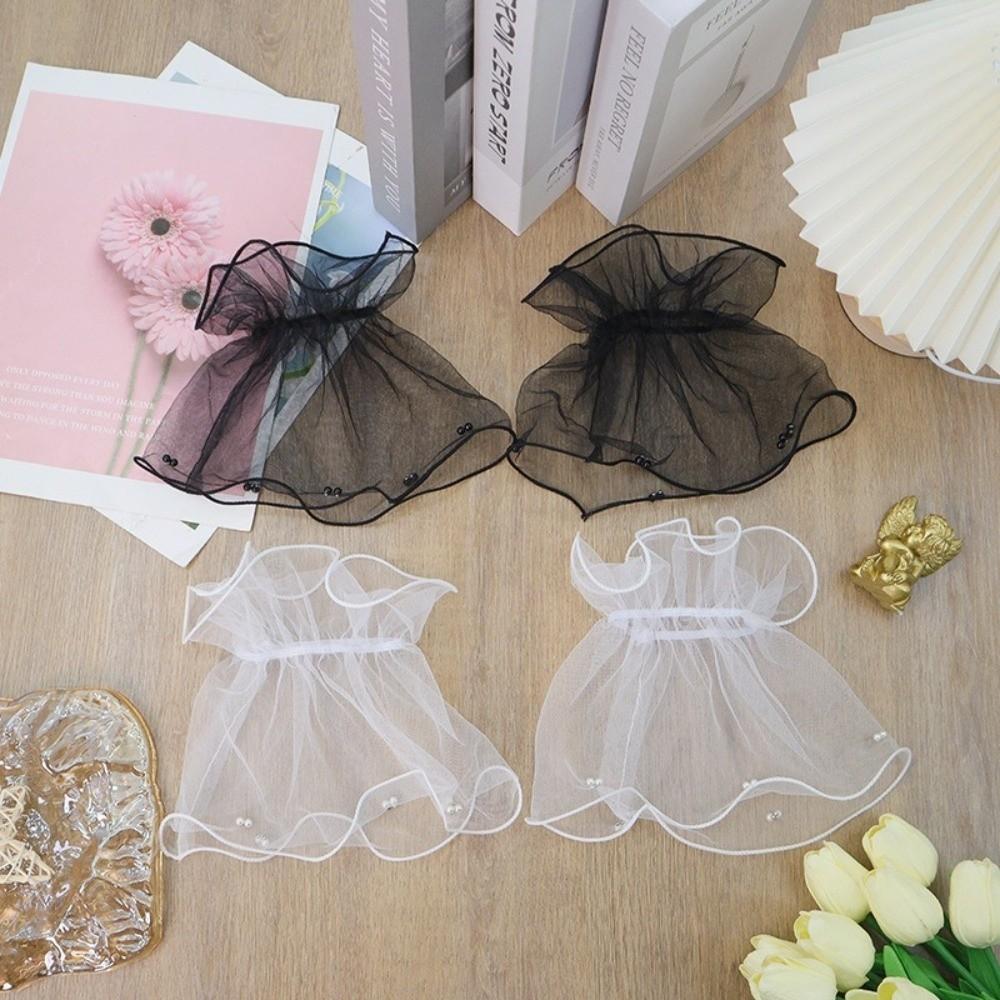 1Pair Detachable Wedding Cuffs Lace Mesh Bride Wristband Elegant Fake Hand Sleeves Party
