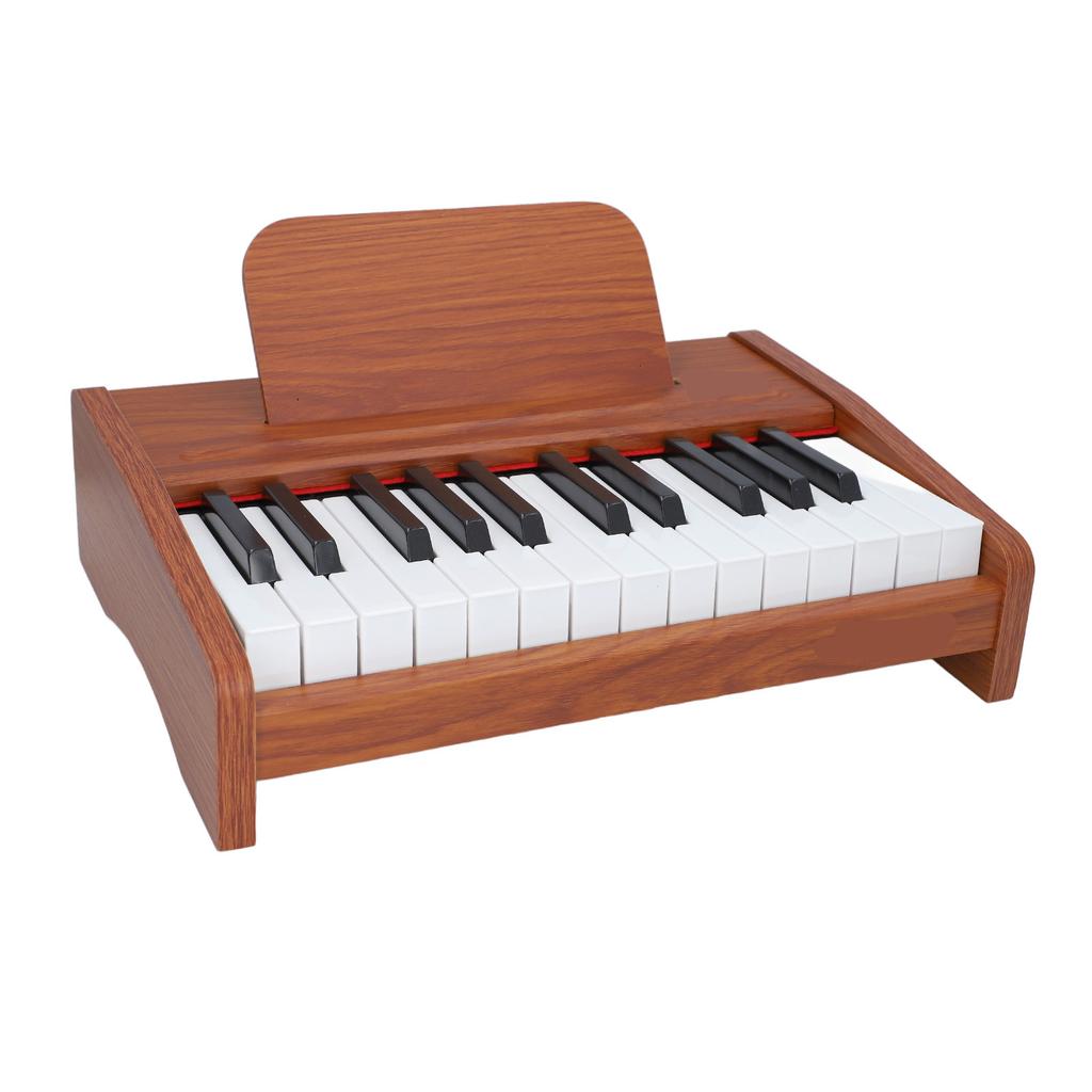 Children Electronic Piano 25 Keys with Sticker Multiple Sound Modes Wooden Kids Piano Musical