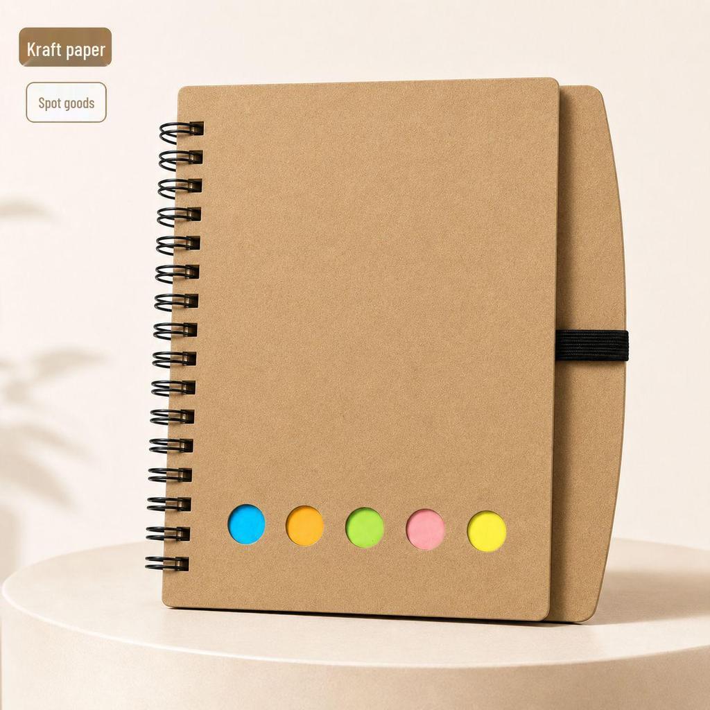 Custom Retro Kraft Paper Spiral Notebook with Logo Printing