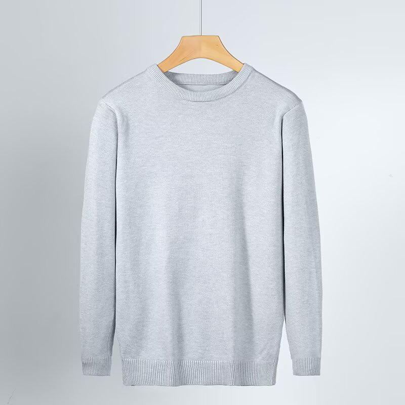 Men's Warm Knit Slim Fit Round Neck Pullover Sweater