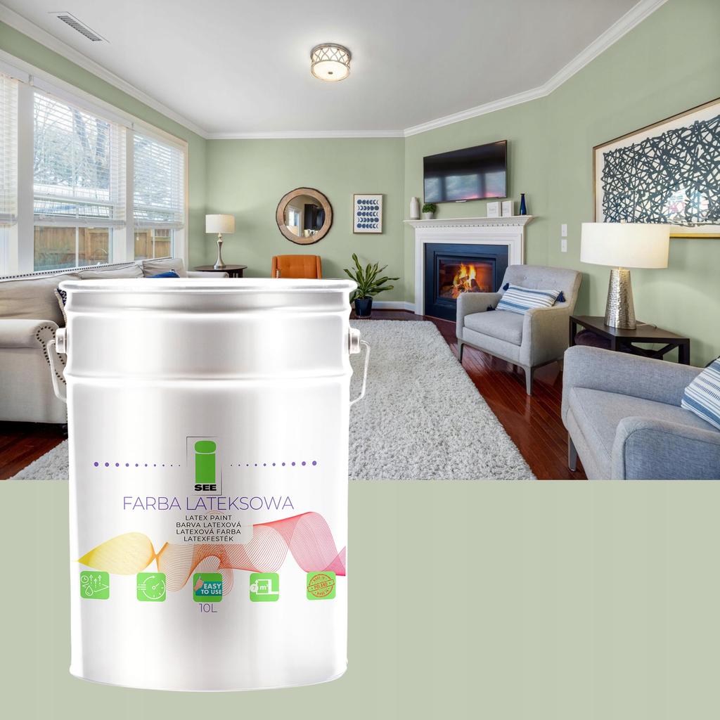Latex Wall Paint for Interiors Wall Green Tea 10l Polish