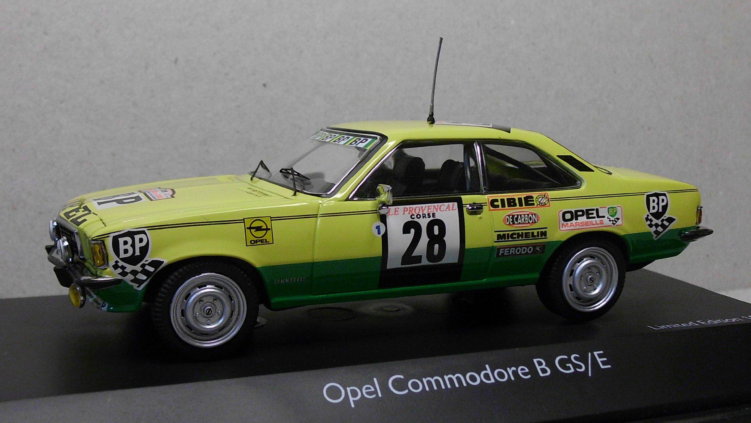 

Schuco Opel Commodore B 1974 Tour de Corse Model 1/43 GS/E #28 Barailler/Finished