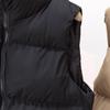 Winter Women Vest Coat Thickened Padded Zipper Closure Stand-up Collar Sleeveless Waistcoat Solid Color Winproof Heat