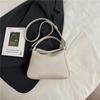 Silver Clutch Bag Fashion Handbag Large Capacity Bucket Crossbody Bag Women Simple Portable Tote Lady Adjustable Shoulder Bags