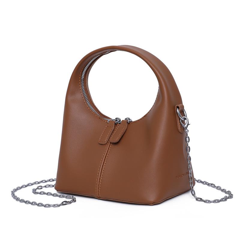 Knödel Damenhandtasche aus weichem Leder 2025: Neue Schlichte Mode, Große Kapazität, Kleine Größe