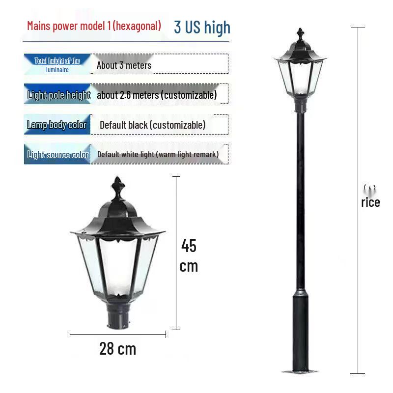 Waterproof Solar LED Landscape Light for Courtyard, Park, and Villa