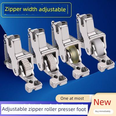 Roller Presser Foot Adjustable Invisible Machine Flat