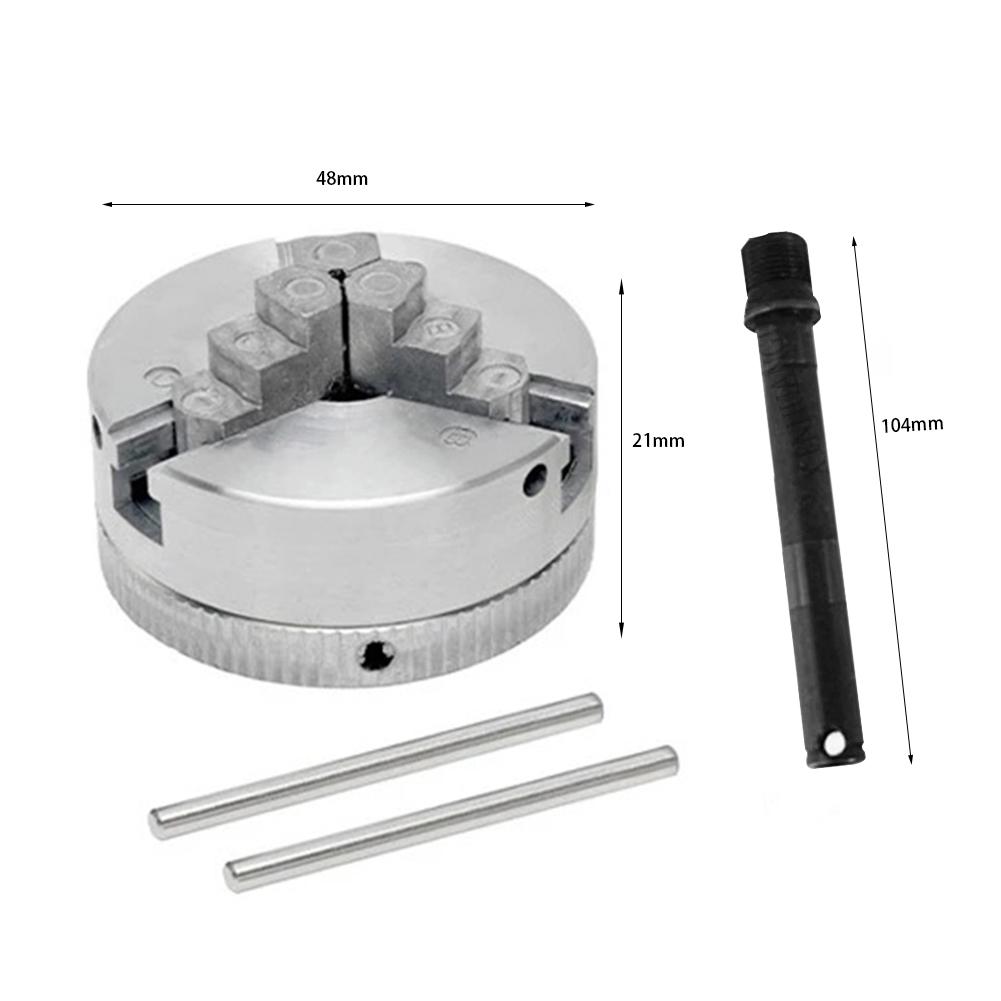 Z011 3 Jaws Manual Lathe Chuck High Carbon Steel Self-Centering Mini Drill Chuck M12 Connection Rod Turning Machine Accessories
