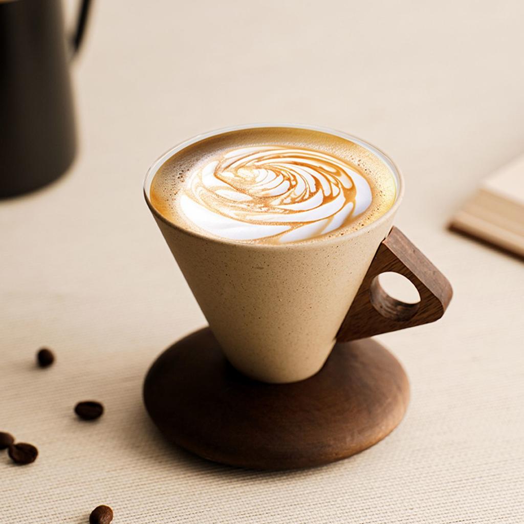 Creative Ceramic Coffee Cup and Saucer Vintage Latte Coffee Mug Exquisite Afternoon Tea Flower Tea Coffee Cup Home Breakfast Mug