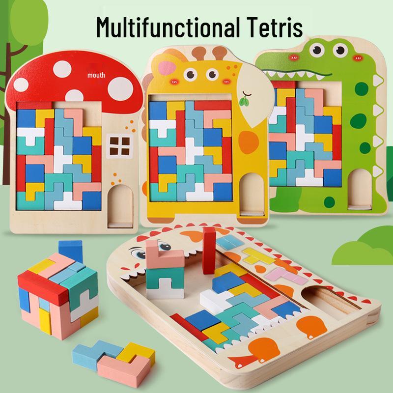 

Kids Educational 3D Tetris Puzzle & Building Blocks Set