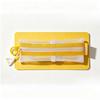 Elastic Strap Zipper Pencil Case Mesh Fabric Stationery Organizer Mesh Pen Pouch  School Supplies