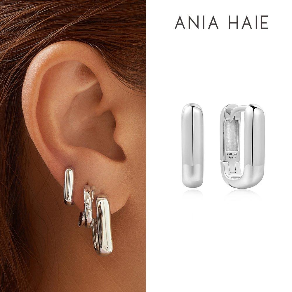 Silver Dome Oval 925 Silver Ring Earrings E061-11H