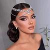 Shining Wedding Rhinestone Headband Exquisite Woman Headwear Bride Forehead Head Chain  Woman