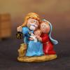 Cartoon Miniature Nativity Scene Statues Religious Home Decors Resins Manger Scene Figurines For Christmas Celebration