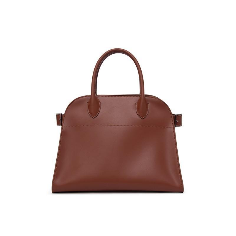 Cowhide Women's Bag High-quality Light Luxury Diagonal Span Large-capacity Leather 2025 New Style Niche Tote Black One-shoulder Portable