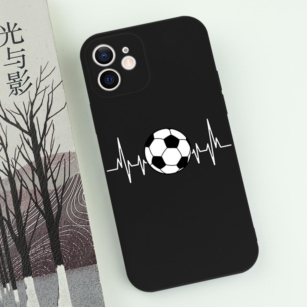 

Funny Football Graphic Phone Case For iPhone 17 16 15 14 13 12 11 Pro Max Mini SE4 7 8 Plus 17E Shockproof Silicone Soft Cover iPhone 15 Pro