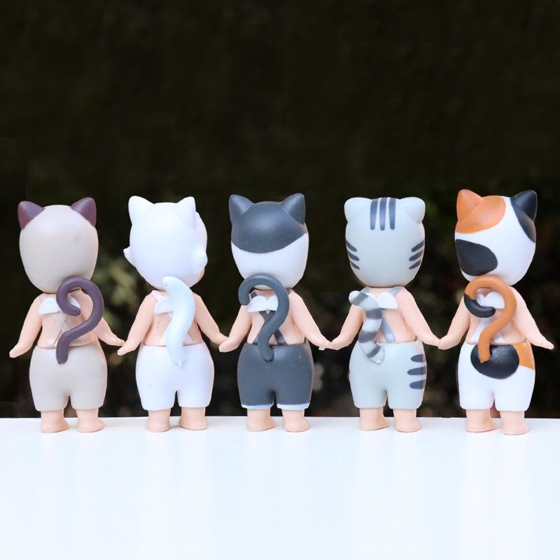 Dumb and Cute Fish-Holding Doll: Trendy Desktop or Car Ornament in Cute Dungarees