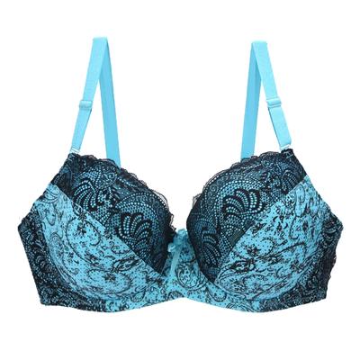 Nuevos sujetadores push up de encaje sexys para mujer, lencería femenina de talla grande con lazo escotado, copa completa D DD EF