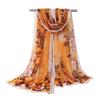 Zonbeschermende Zijde Chiffon Sjaal - Lente/Herfst Bedrukte Strandlaken Nek Sjaal Cadeau