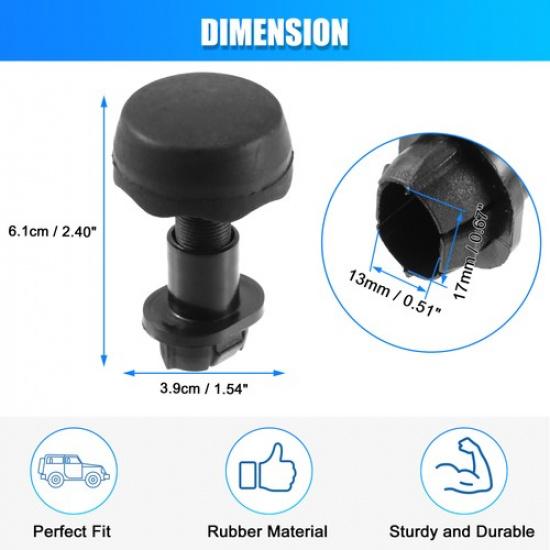 Car Hood Stop Cushion Bumper Rubber TWO  for Ford Focus 2012-2013 Black