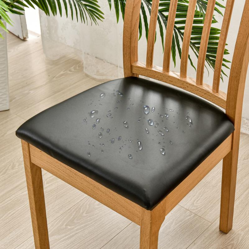 YOPOIY 2 Pezzi Fodere Per Sedie In Pelle PU, Taglia XL Con Schienale Alto, Impermeabili E Antiolio - Beige, Per Sedia Da Pranzo, Cucina, Hotel