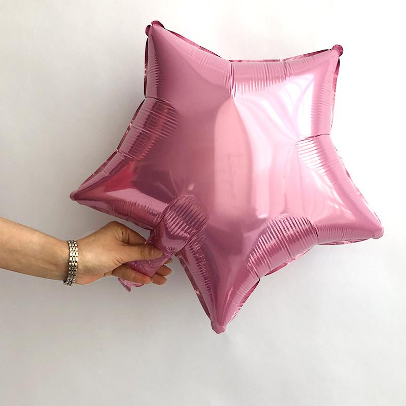 10inch Five-pointed Star Heart Foil Balloons White Black Pentagram  Balloon Kids Toy Wedding Birthday Party Decoration