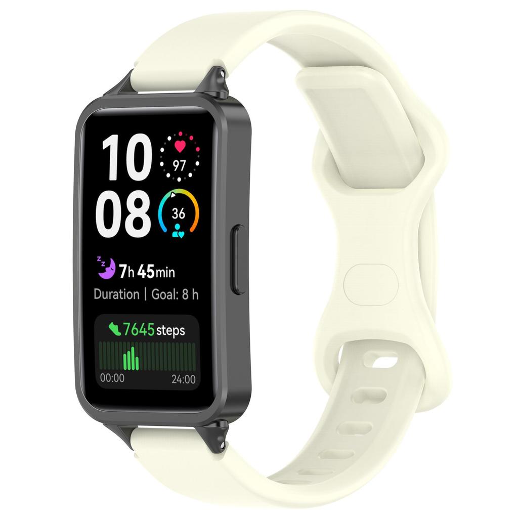 Cinturino in Silicone Compatibile per Huawei Band 10/9/8 con Fibbie a Farfalla e a 8, 12MM.