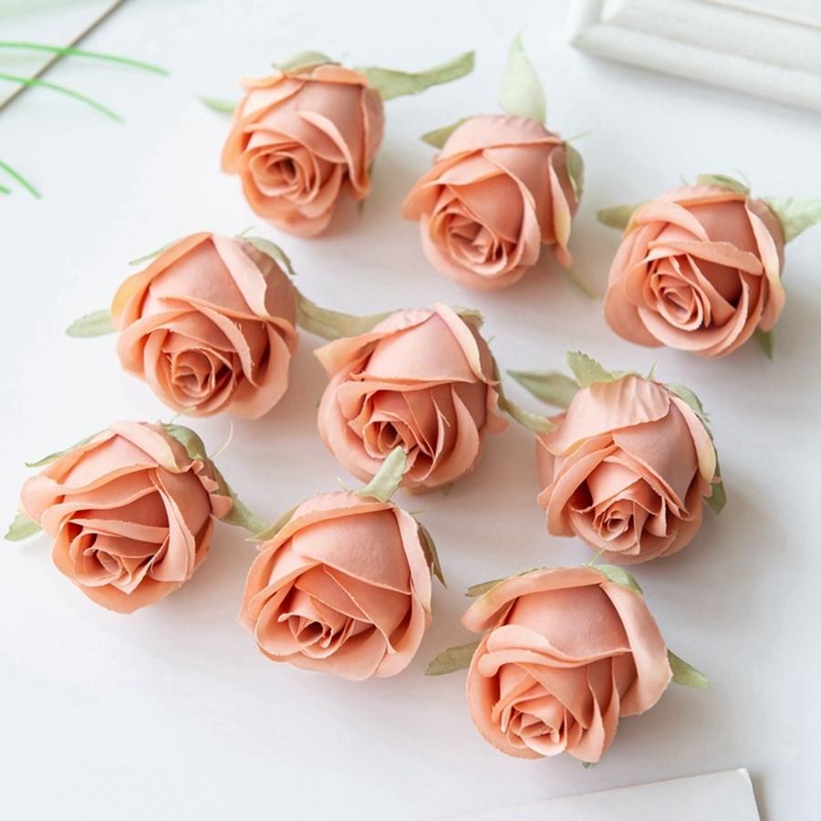 

10/20pcs Artificial Flowers Home Outdoor Garden Wedding Wall Decor DIY Festival Wreath Scrapbook Accessories Silk Rose Head gift 10 Pcs