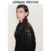 UR 2026 Spring Retro PU Belt Loose Windbreaker