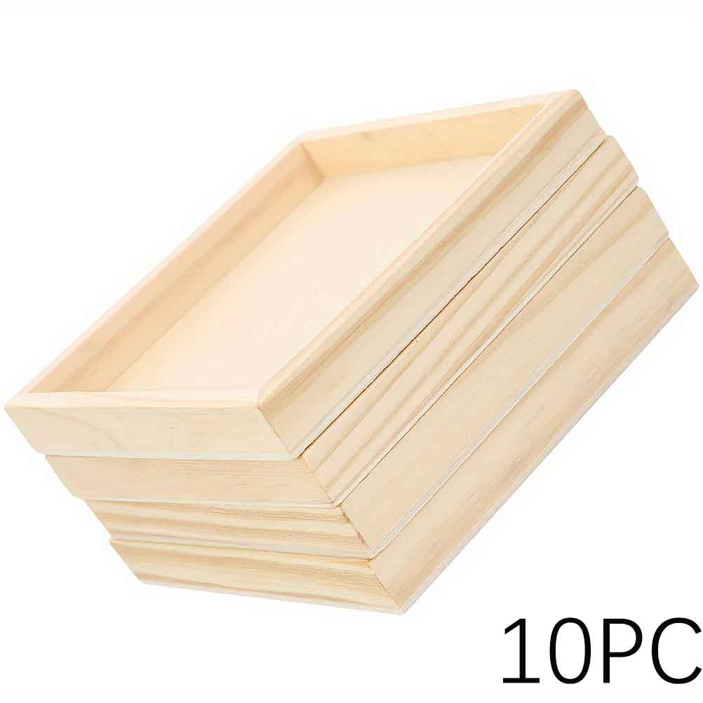 6 Stück Sechseckige Mal-Spezialschale 9/16 Puzzle-Bausteine-Schale Spezielle Holzpalette 3D Massiv-Puzzle-Schale zum Aufbewahren von Kinderspielzeug