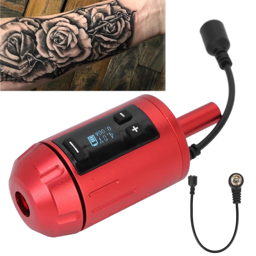 Tattoo Grip Machine Self Lock Cordless Tattoo Grip Machine with LCD Display for Tattoo   Int Face Motor