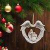 Creative Wings Christmas Religious Pendant for Home and Car Decor