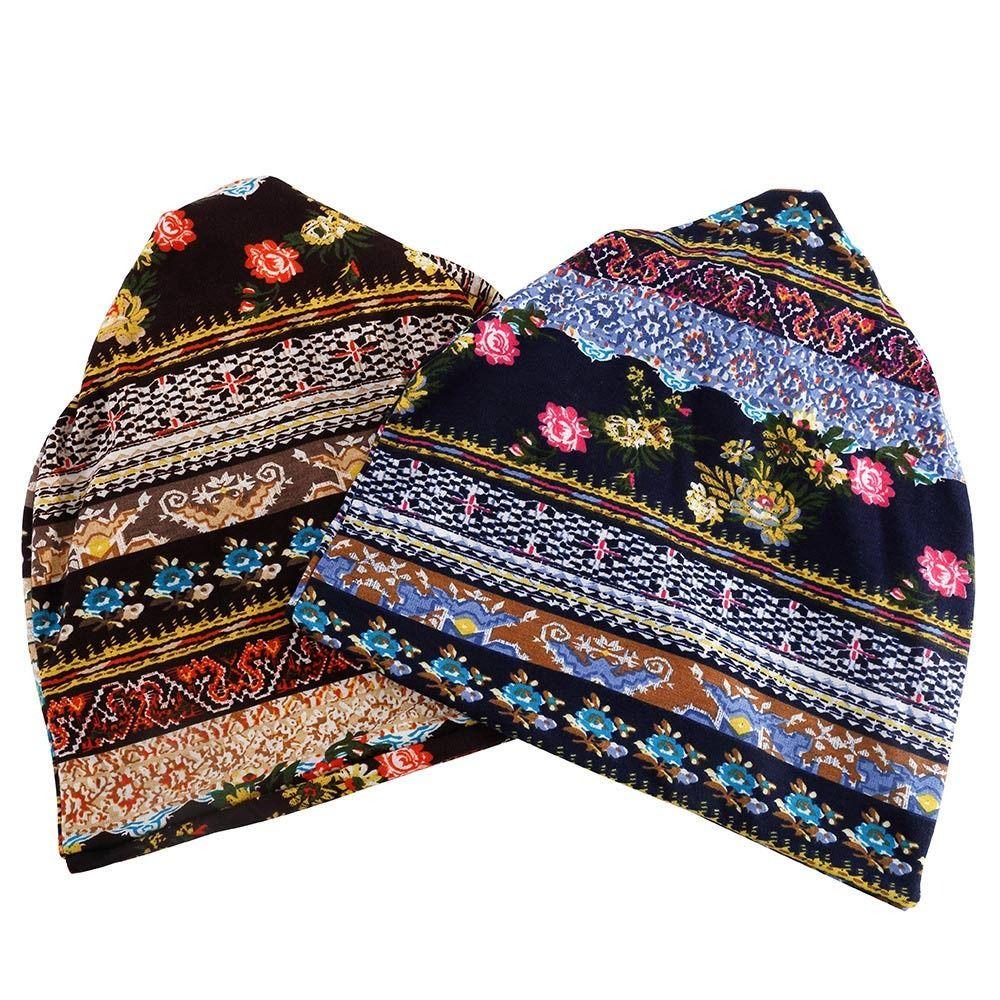 Soft Fabric Breathable Skullies Hat Stretch Turban Headwear Fashion Chemo Beanie Hat  Spring Summer