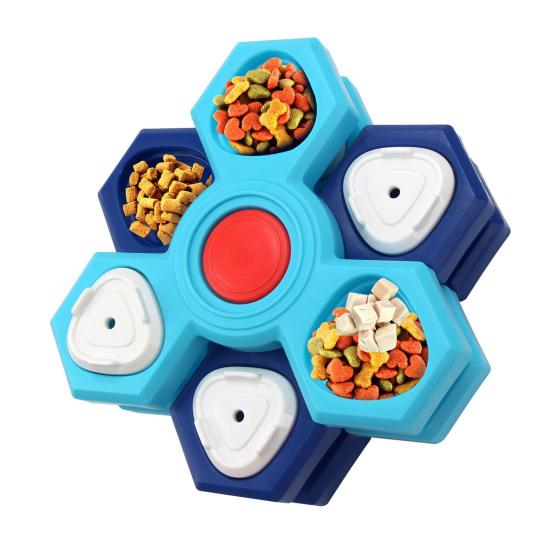 Interactive Puzzle Slow Feeder Enrichment Toy for IQ Training Entertainment Spinning 2/3/4 Layer Treat Dispenser for Small Medium Large Dogs