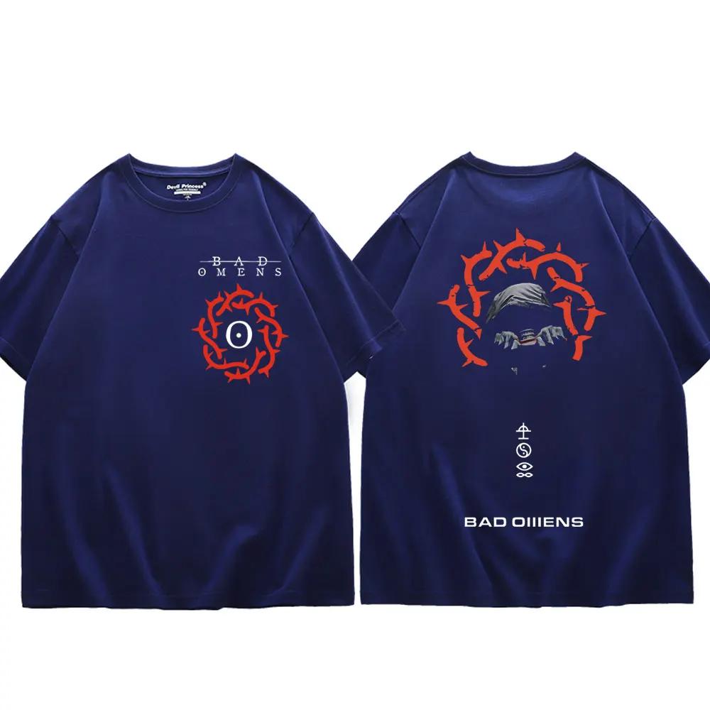 Koszulka graficzna zespołu rockowego Bad Omens A Tour of The Concrete Jungle Tour Koszulki Męskie Damskie Moda Gotycka Koszulki Vintage
