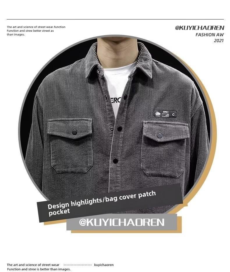 2024 Trendy Men's Casual Loose Lapel Workwear Jacket