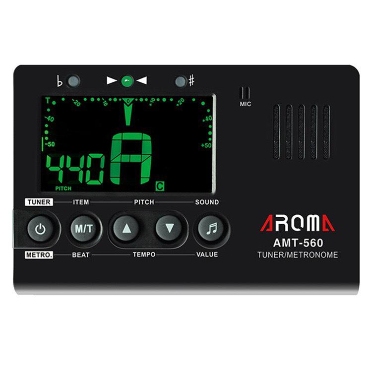 Anoma AMT-560: 3-in-1 Guitar & Chromatic Tuner with Metronome, Battery Operated.