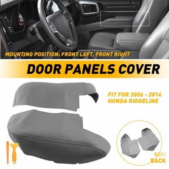 

2PC Panel Door Cover Armrest Trim Gray for Honda L&R 2006-2014 Ridgeline Front D