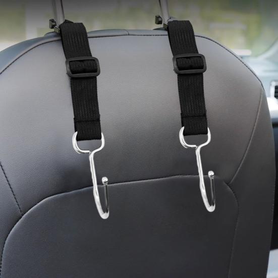 Zcargel Ganci Per Poggiatesta Auto, Universali In PVC, Design A Farfalla, Multiuso Per Appendere Borse E Abiti, Nero/Rosa