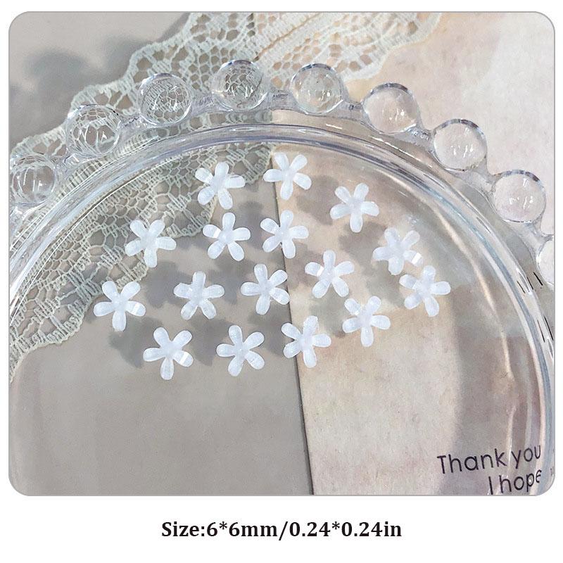 50 Pcs Flowers Nail Art Charms Resin Nail Charms Decoration 3D Jelly Flower Decals Summer Manicure Accessories Salon Supply Diy