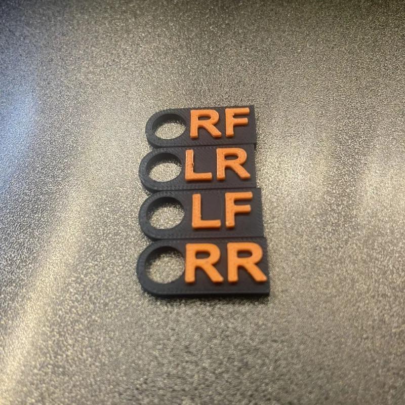 4Pcs Tire Position Marker Tags Lf Lr Rf Rr Car Tire Location Identifier Auto Wheel Position Label For Tire Rotation Repair