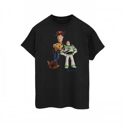 Toy Story Buzz und Woody Stehendes Boyfriend-T-Shirt aus Baumwolle für Damen/Damen