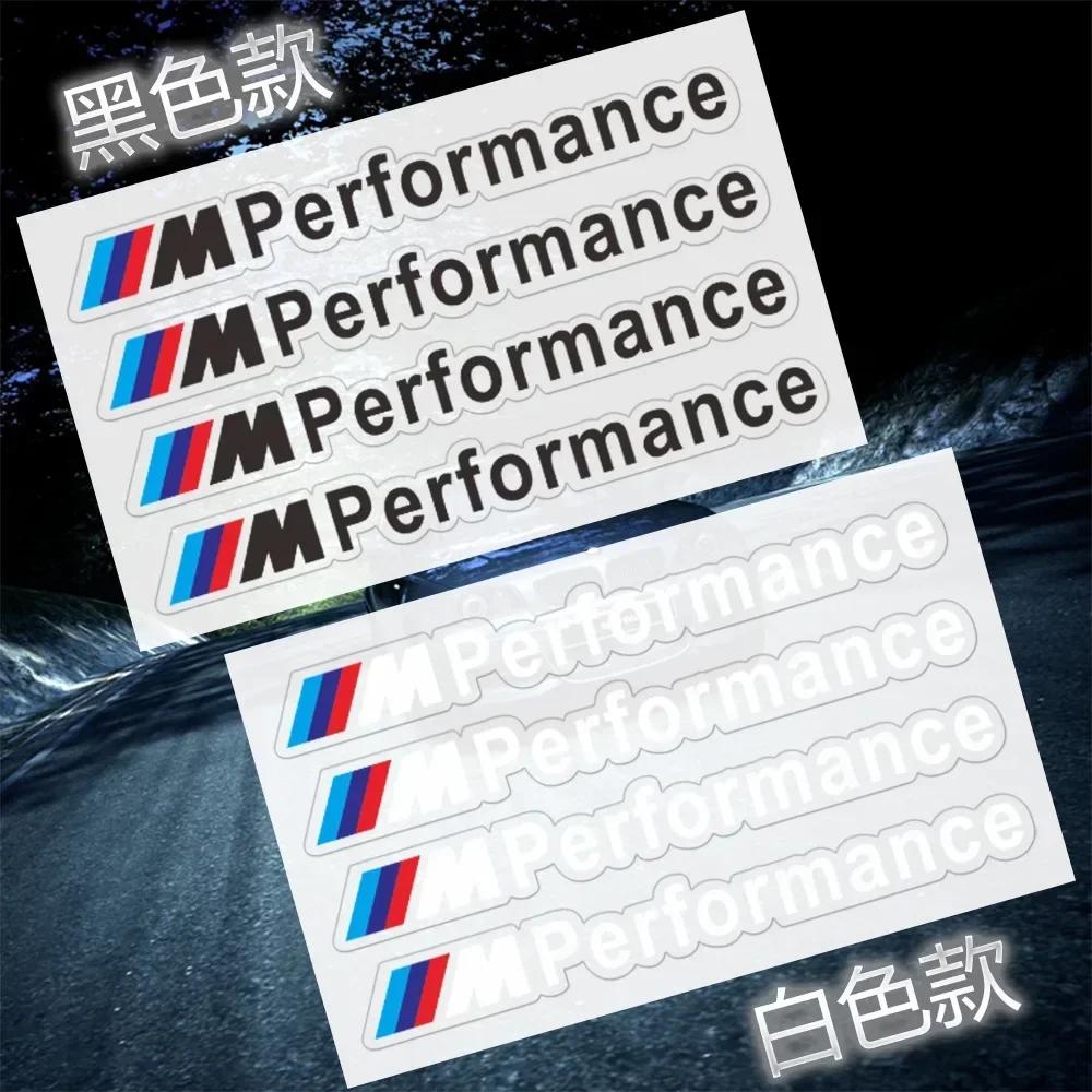 E60 New 4pcs M performance sticker car door handle sticker For bmw M Sticker X1 X3 X4 X5 X6 X7 e46 e90 f20 e60 e39 f10 Car acce