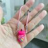 Mini Cartoon Rainbow Milk Tea Cup Pendant with Lanyard