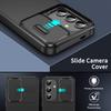 For Samsung Galaxy S24+ Case PC+TPU Anti- Fingerprint Phone Cover with Slide Lens Window