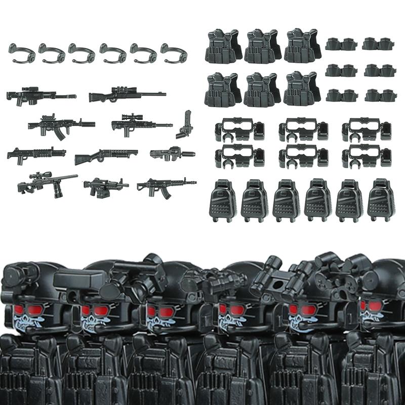 Moderne Stadt SWAT Kommando Figuren Spezialkräfte Figuren Bausteine RU UN Armee Soldat Polizei Militär Waffen Steine Spielzeug