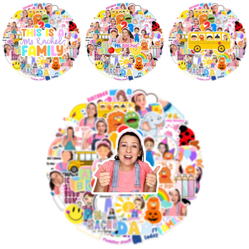 Ms Rachel Educational Stickers For Kids Featuring Unique Shapes Ideal For Learning And Fun