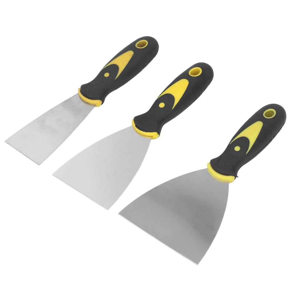 3PCS Drywall Finishing Putty Knife Set Stainless Steel Spackle Knife  for Patching and Painting