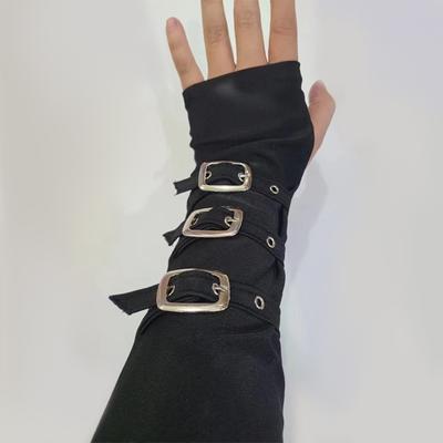 1 pár Cosplay rukavic Nastavitelné přezky Bezprstové Protiskluzové Jednobarevné Výkonné rukávy Punkový styl