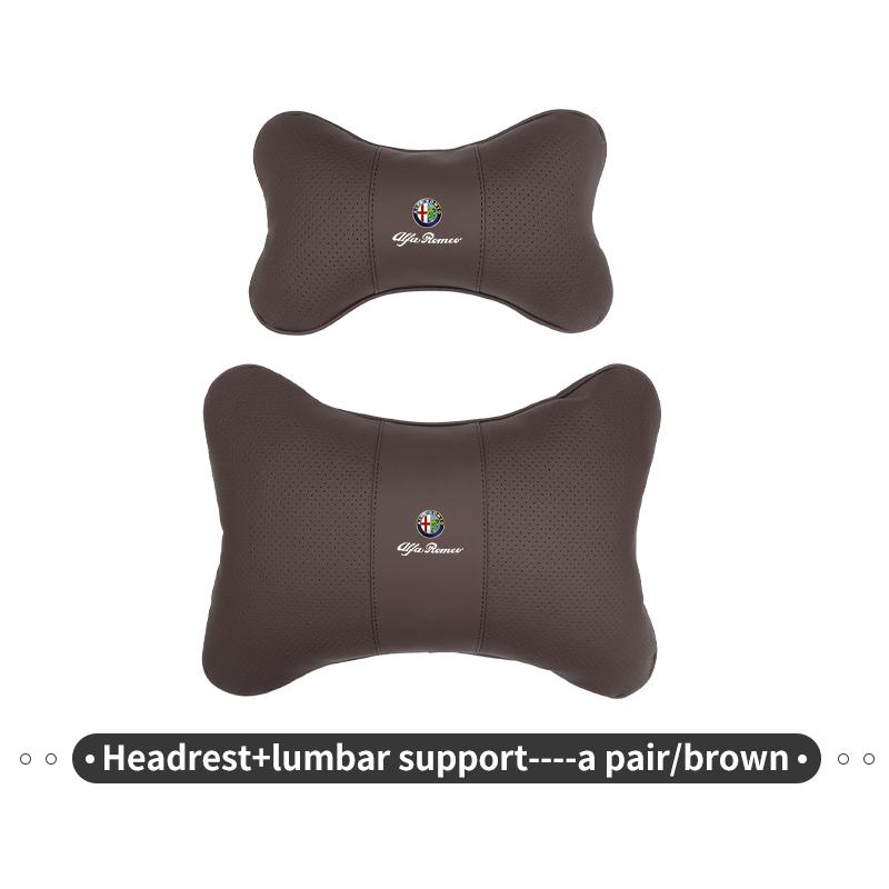 Car Headrest Neck Pillow Lumbar Support Cushion Interior Accessories For Alfa Romeo GT Stelvio F1 Brera Volante Tonale Gloria